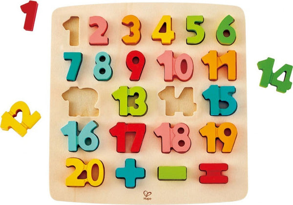 פאזל התאמת מספרים מעץ HAPE